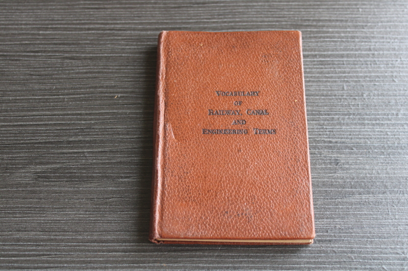 photo of Tiny old pocket dictionary, French English vocabulary railway, canal, engineering terms  #1