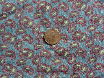 catalog photo of Tiny paisley print vintage cotton fabric