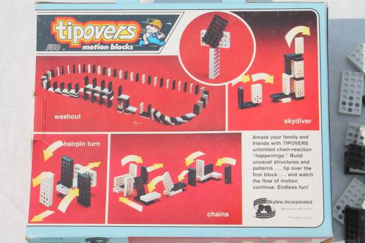 photo of Tipovers motion blocks domino game bricks, set of 150 plastic toppling dominos #5