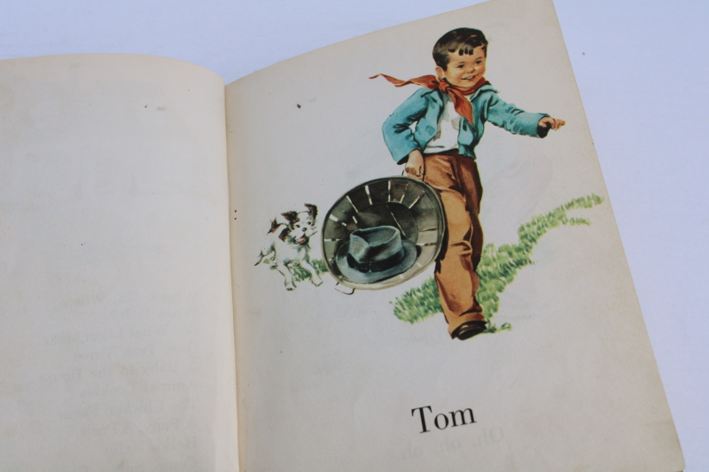 photo of Tom & Susan 1950s vintage early reader school reading book, great old illustrations  #4