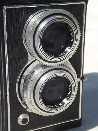 photo of Tower Reflex camera with ISCO lenses, vintage 1930s TLR film camera, Germany #3