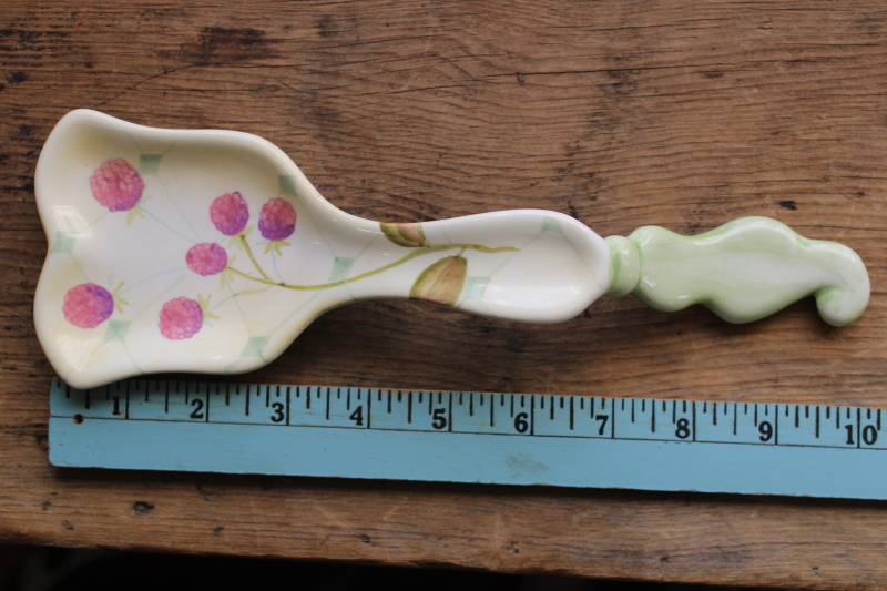 photo of Tracy Porter Evelyn pattern spoon rest new old stock w/ label, never used  #4