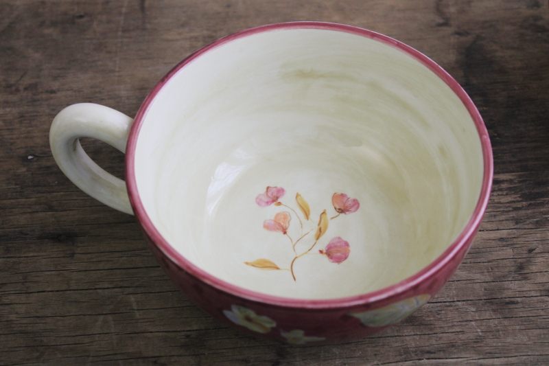 photo of Tracy Porter Sylvie hand painted ceramic teapot w/ mug, Saks Fifth Avenue tea for one set #3