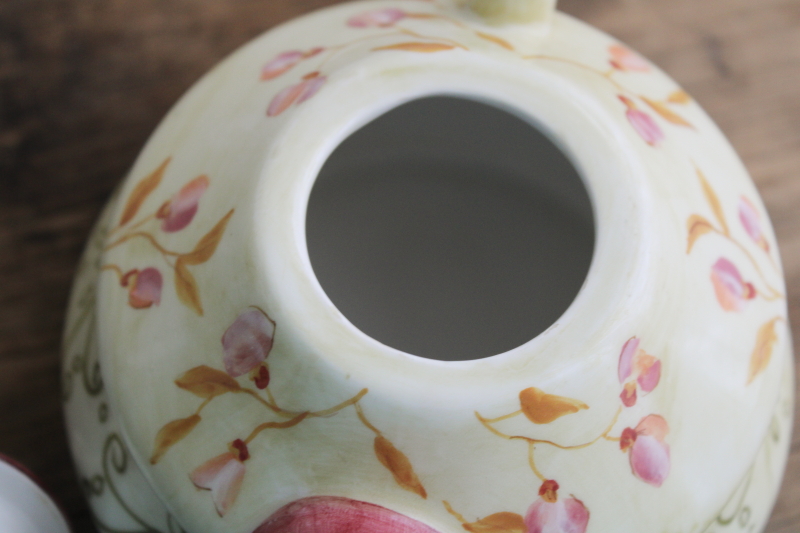 photo of Tracy Porter Sylvie hand painted ceramic teapot w/ mug, Saks Fifth Avenue tea for one set #6