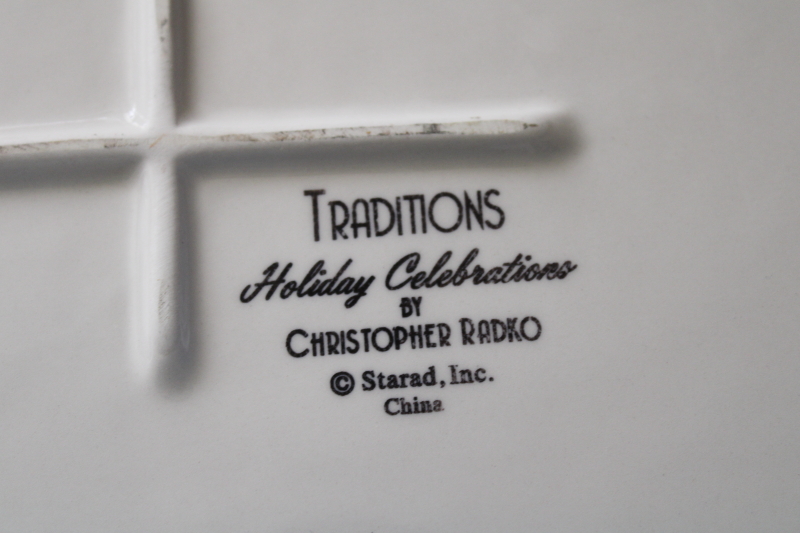 photo of Traditions Holiday Celebrations Christopher Radko Christmas lasagna pan large casserole baking dish #5
