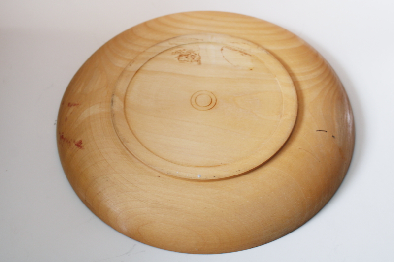 photo of Transylvania souvenir of Romania vintage folk art carved wood plate Siebenburgen seven cities  #5