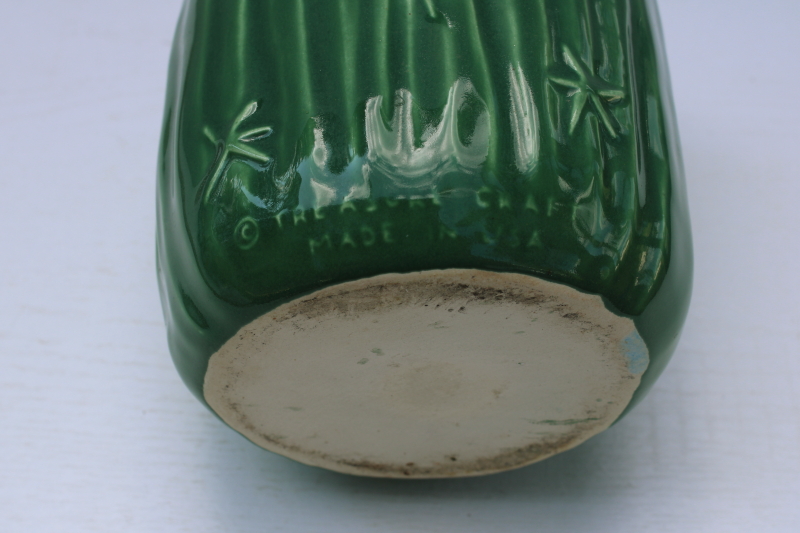 photo of Treasure Craft ceramic cactus spoon holder jar or planter pot vase, vintage USA pottery #6