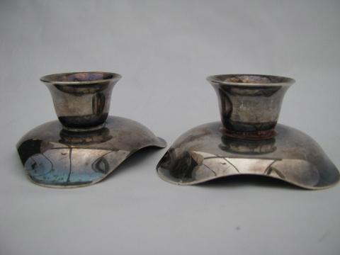 photo of Treidar - Denmark, danish modern mod silver candlesticks #1