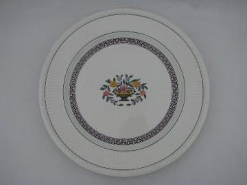 catalog photo of Trentham antique Wedgwood flower basket china chop / cake plate, round platter