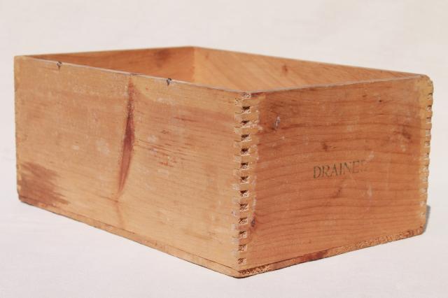 photo of Tropical Citron vintage wooden box, dovetailed finger jointed wood packing crate  #4