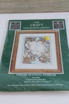 UK needlework kit counted cross stitch w/ floss & chart, woodland animals A Time To Wonder