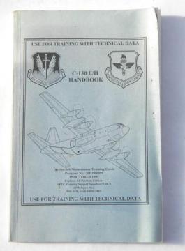 catalog photo of USAF US Air Force training handbook for C-130 E/H airplane