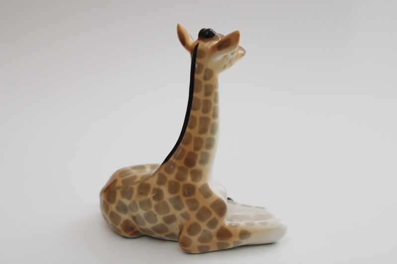 photo of USSR vintage Lomonosov Russia porcelain figurine, resting giraffe #5