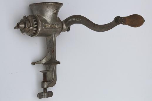 photo of Universal #2 food chopper, antique vintage cast iron meat grinder kitchen tool #6