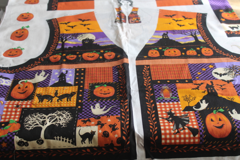 photo of VIP Cranston print cotton cut and sew panel, Halloween vest holiday ugly sweater style  #1