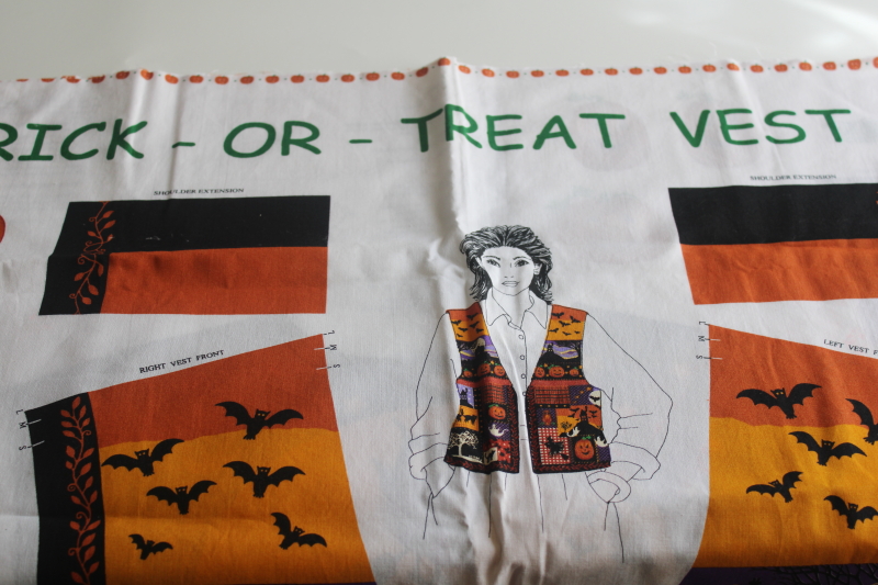 photo of VIP Cranston print cotton cut and sew panel, Halloween vest holiday ugly sweater style  #2