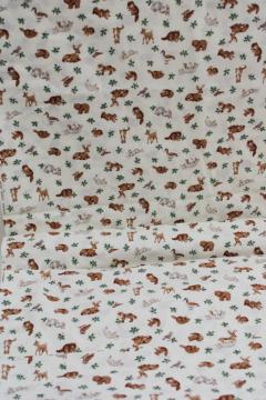 catalog photo of VIP Cranston print fabric woodland animals & holly tiny print for quilting, holiday sewing