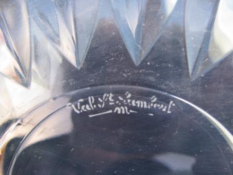 photo of Val St Lambert label, signed crystal glass bowl #4