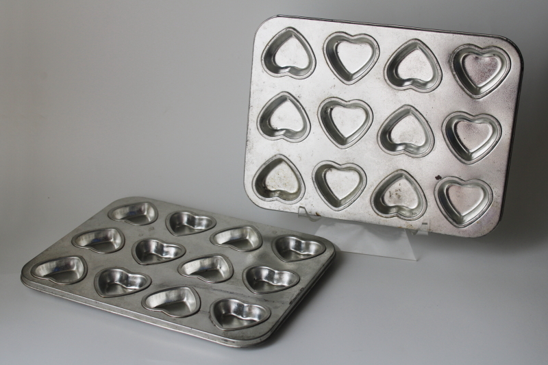 photo of Valentine mini hearts sturdy steel candy molds or baking pans  #1