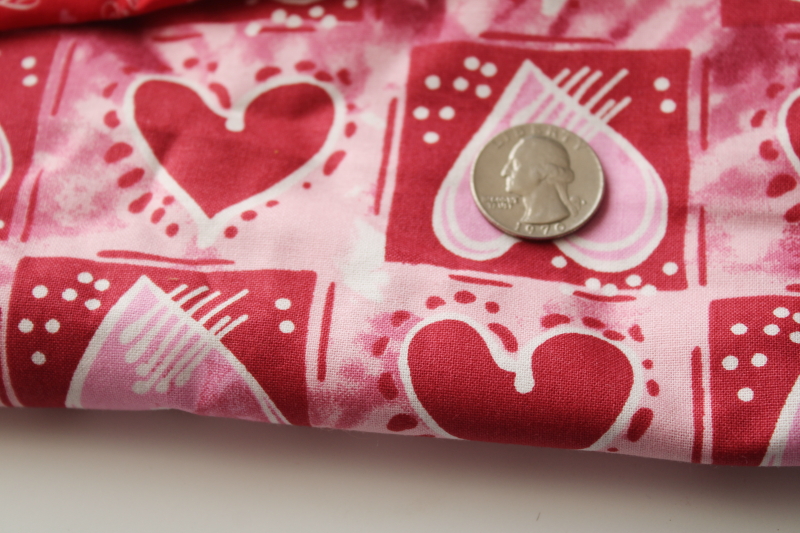 photo of Valentines day hearts valentines print cotton fabric lot, quilting or craft fabrics #2