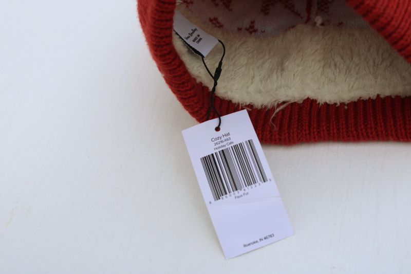 photo of Vera Bradley Holiday Cats knit winter hat & gloves new w/ tags #2