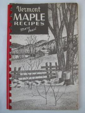 catalog photo of Vermont maple syrup recipes, 1950s vintage cookbook