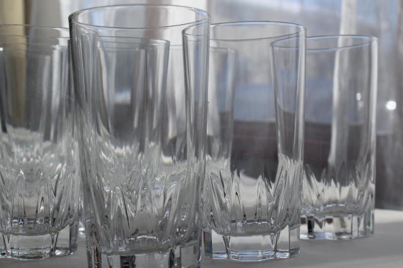 photo of Versailles Cristal d'Arques vintage French crystal drinking glasses, 12 tall tumblers #4