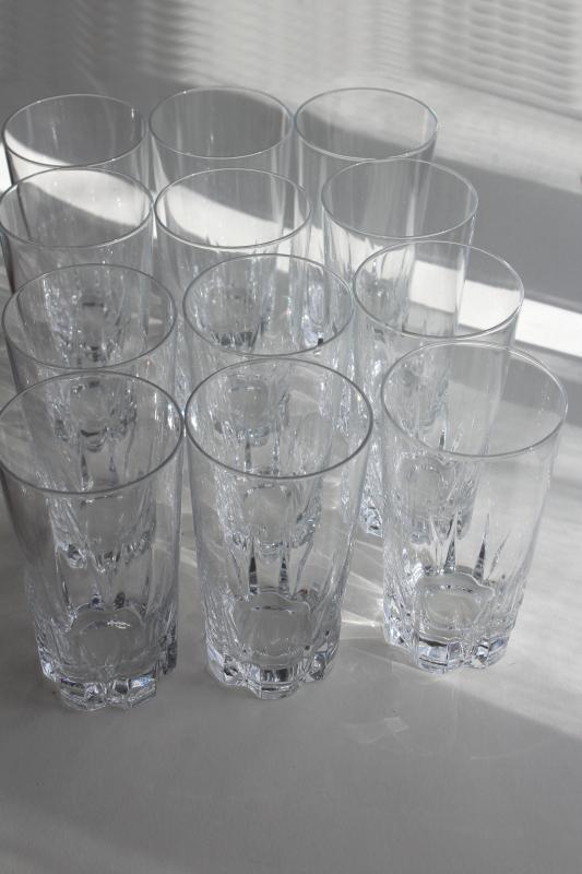 photo of Versailles Cristal d'Arques vintage French crystal drinking glasses, 12 tall tumblers #5