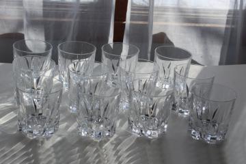 catalog photo of Versailles vintage French crystal lowball glasses, old fashioned tumblers Cristal d'Arques