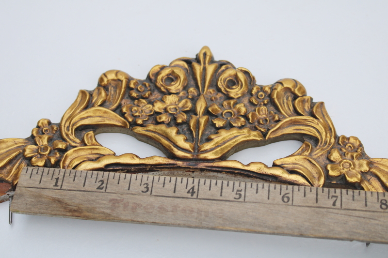 photo of Victorian antique gesso wood mirror frame crown molding ornate gold vintage architectural ornament #7