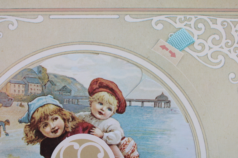 photo of Victorian children picture book reproduction 1980s vintage puzzle wheel antique illustrations  #3
