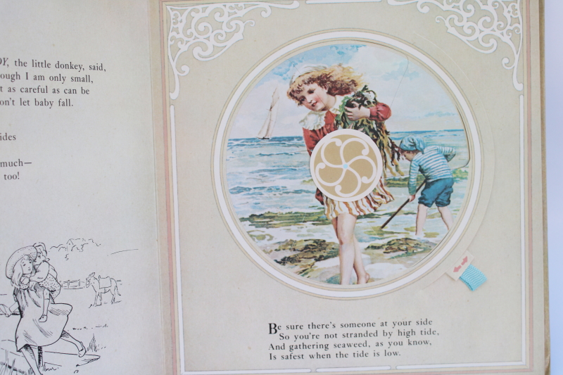 photo of Victorian children picture book reproduction 1980s vintage puzzle wheel antique illustrations  #5
