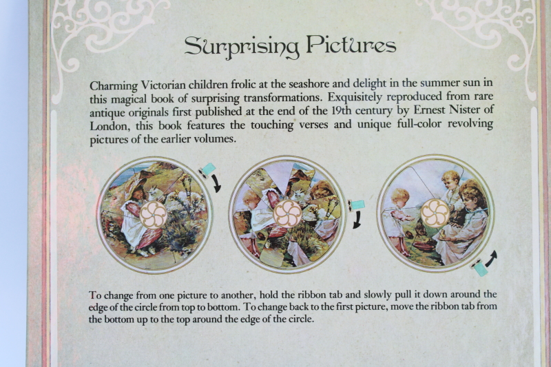 photo of Victorian children picture book reproduction 1980s vintage puzzle wheel antique illustrations  #7