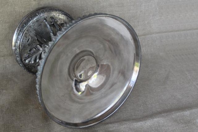 photo of Victorian era aesthetic vintage silver cake stand pedestal w/ stag deer, rustic wedding photo prop #8