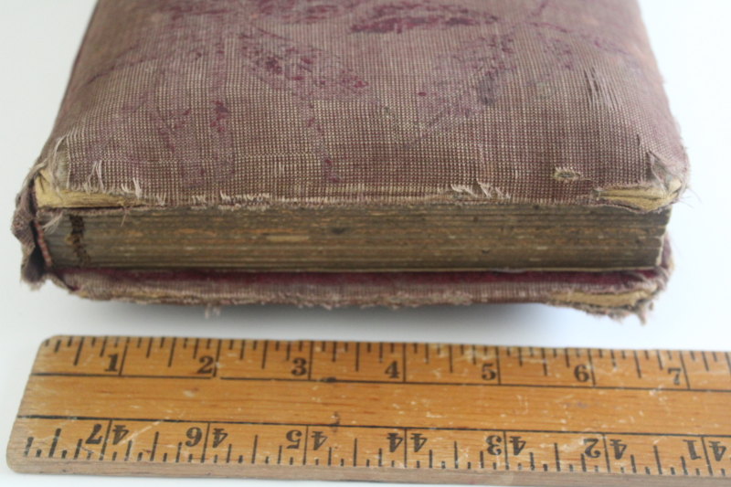 photo of Victorian era photo album for cabinet cards, shabby worn antique book  #4