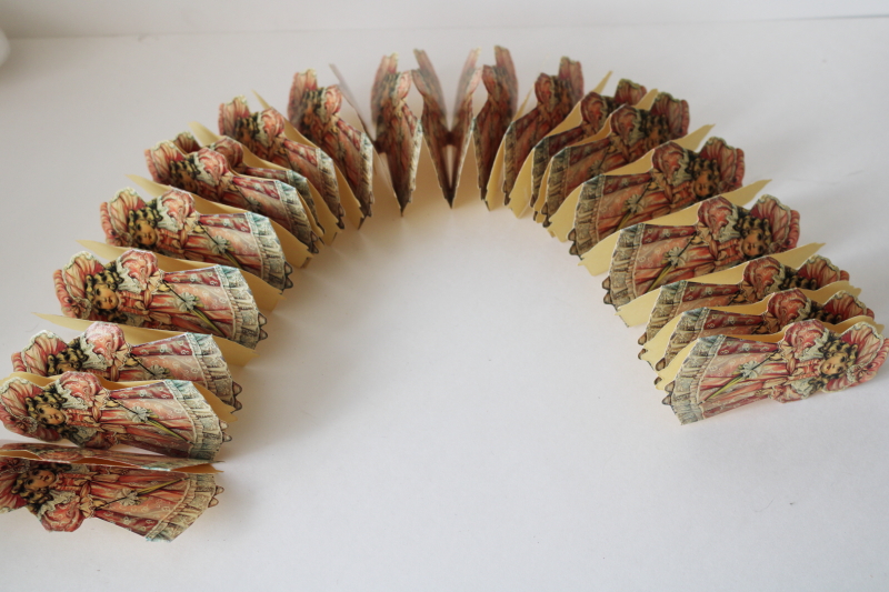 photo of Victorian fans & dolls, vintage greeting cards and gift enclosure cards paper ephemera lot  #9