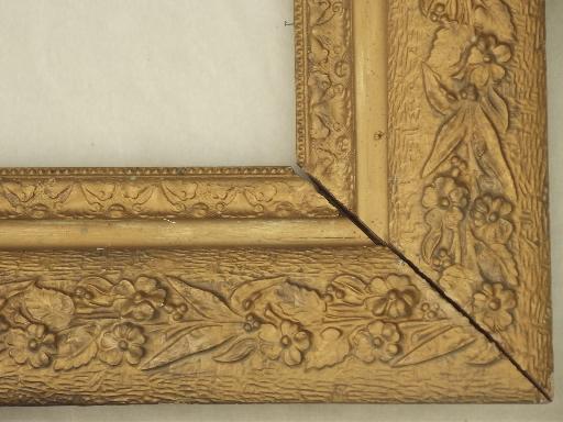 photo of Victorian gold wood picture frame, large antique photo portrait frame #2