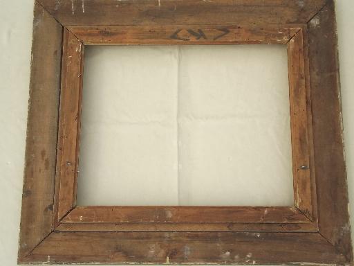 photo of Victorian gold wood picture frame, large antique photo portrait frame #4