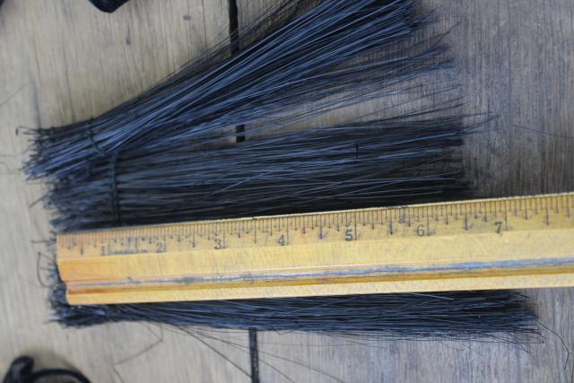 photo of Victorian mourning black lace & sewing trim, antique vintage edgings, flounces, ribbon #23