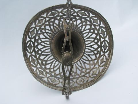 photo of Victorian silver brides basket, antique vintage silver plate vase, pierced lace edge #4