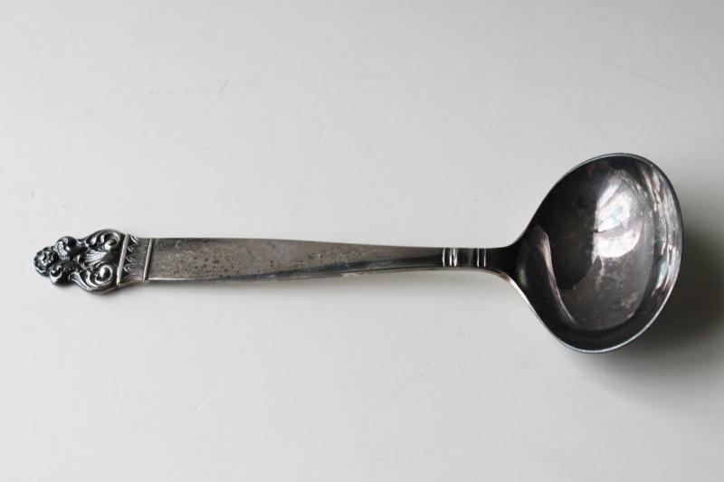 photo of Vidar Th Marthinsen Norway vintage silver plated ladle or sauce spoon #1