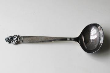 catalog photo of Vidar Th Marthinsen Norway vintage silver plated ladle or sauce spoon