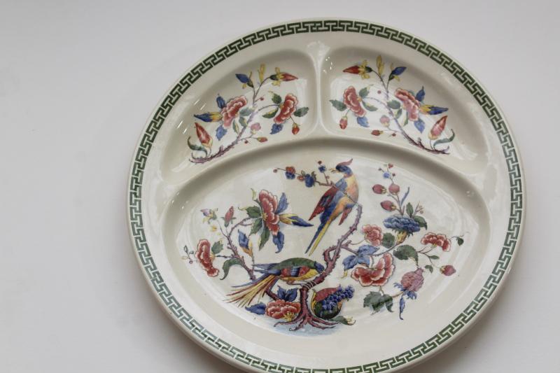 photo of Villeroy & Boch Rouen china grill plate, India tree of life flowers peacock birds  #1