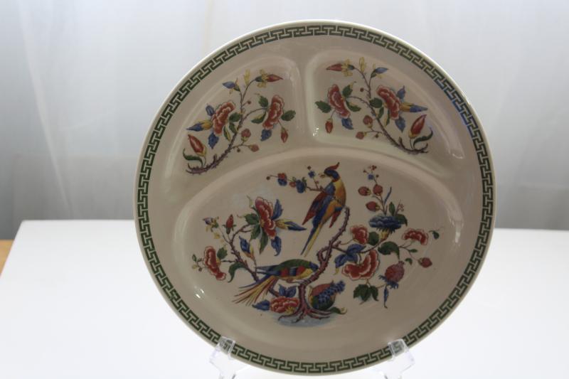 photo of Villeroy & Boch Rouen china grill plate, India tree of life flowers peacock birds  #7