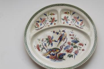 Villeroy & Boch Rouen china grill plate, India tree of life flowers peacock birds 