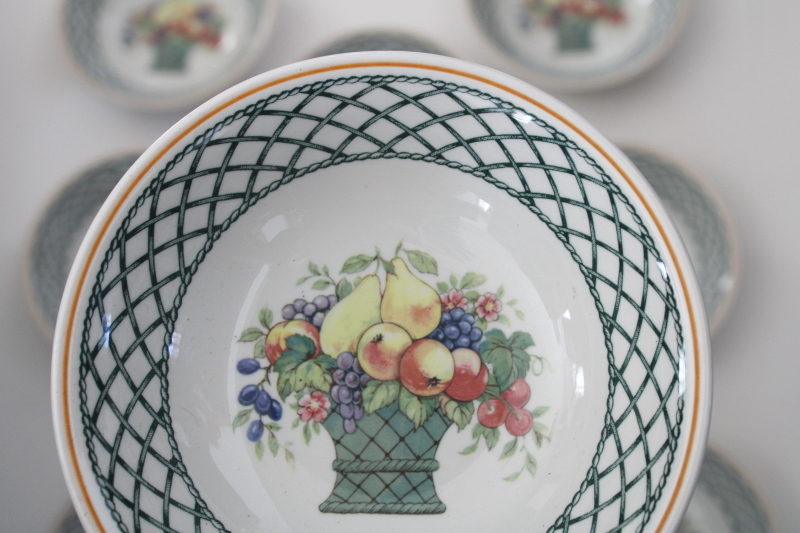 photo of Villeroy & Boch Basket pattern soup or cereal bowls set of 8, V&B House & Garden china  #2