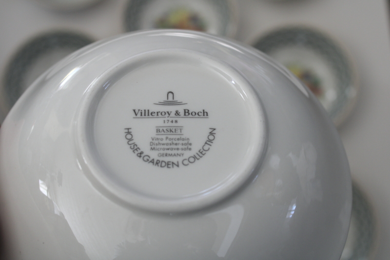 photo of Villeroy & Boch Basket pattern soup or cereal bowls set of 8, V&B House & Garden china  #3