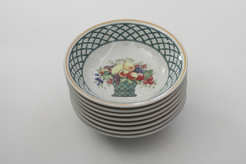 photo of Villeroy & Boch Basket pattern soup or cereal bowls set of 8, V&B House & Garden china  #5