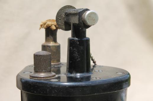 photo of Vintage 1930s Hanau dental blowtorch, black bakelite dentist tool w/ US patent 1755216 #5