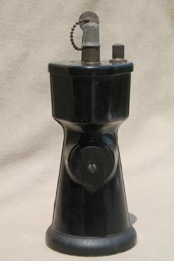 photo of Vintage 1930s Hanau dental blowtorch, black bakelite dentist tool w/ US patent 1755216 #8